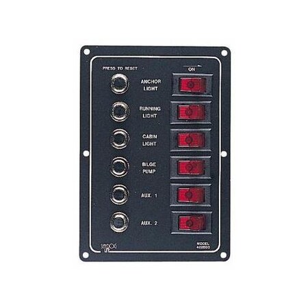 Sea-Dog Circuit Breaker Panel Six Circuit 422800-1